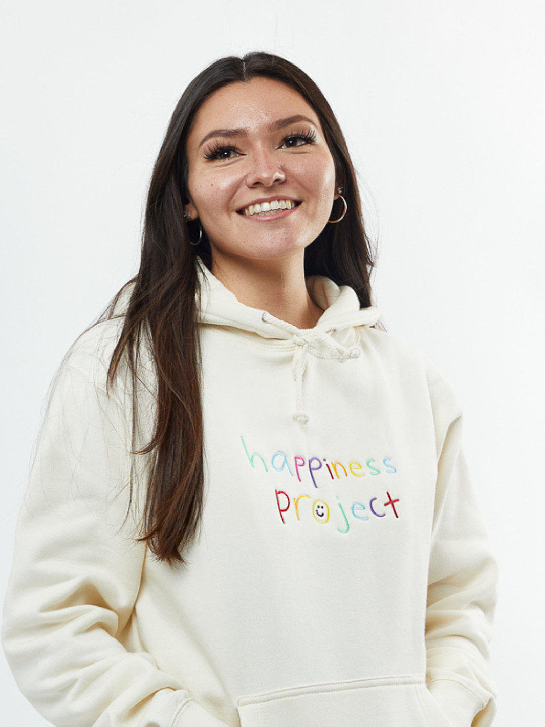 happiness hoodie #color_cream
