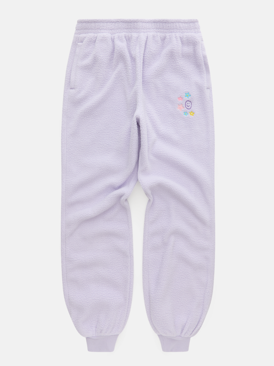 Floral Sherpa Sweatpants - Lavender