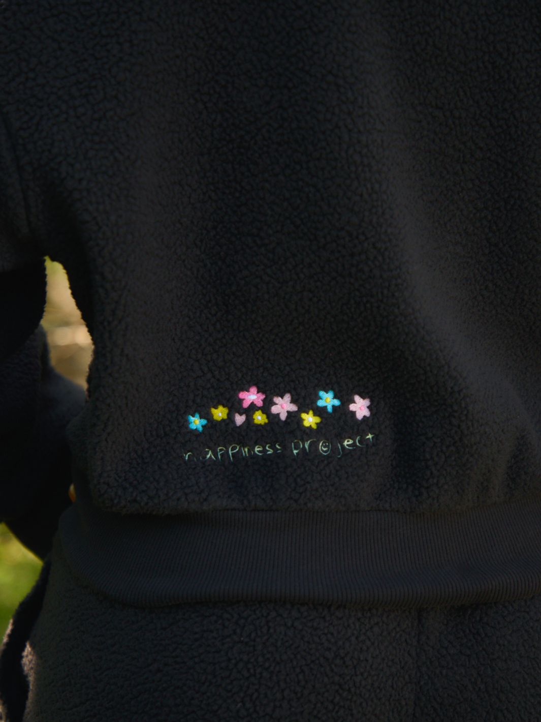 Floral Sherpa Sweat Set - Black
