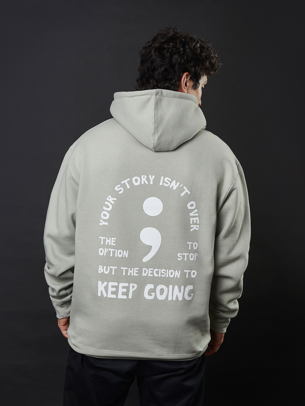 Keep Going Hoodie - Sage Green