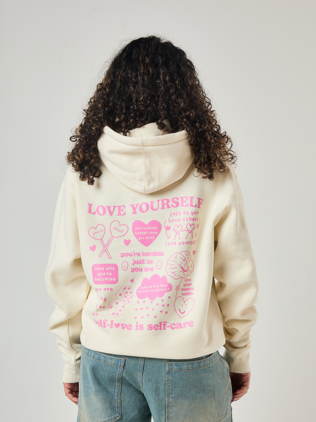 Love Yourself Hoodie - Cream