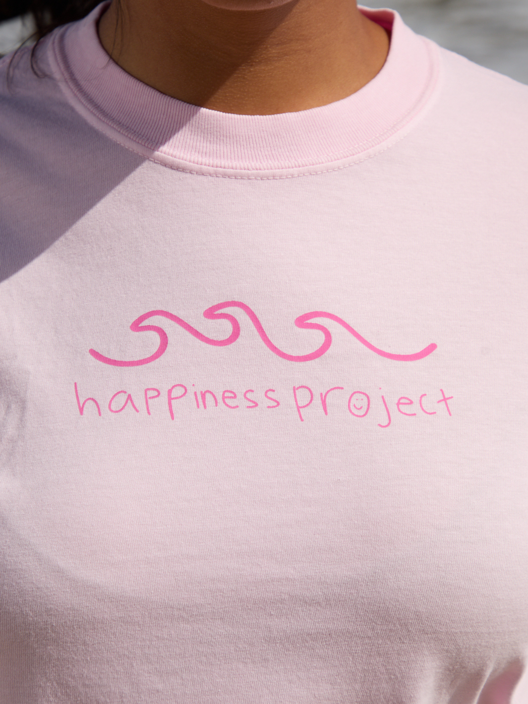 Happiness Comes in Waves T-Shirt - Pink