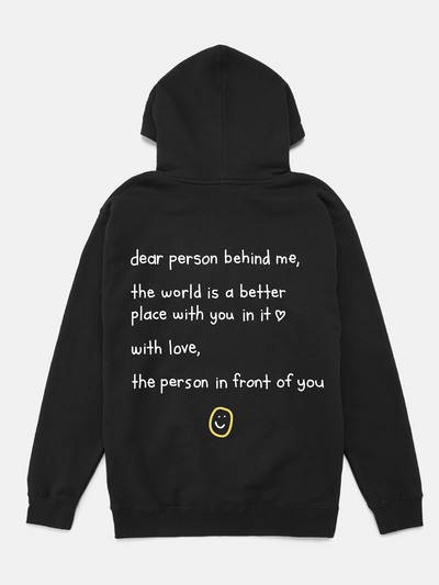 "dear person behind me" hoodie