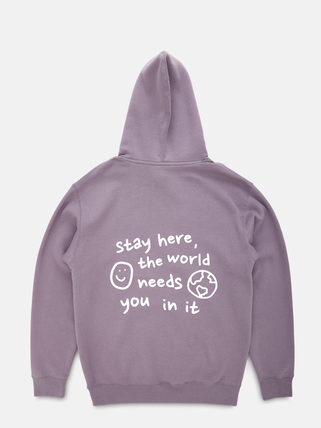 Stay Here Hoodie - Vintage Purple