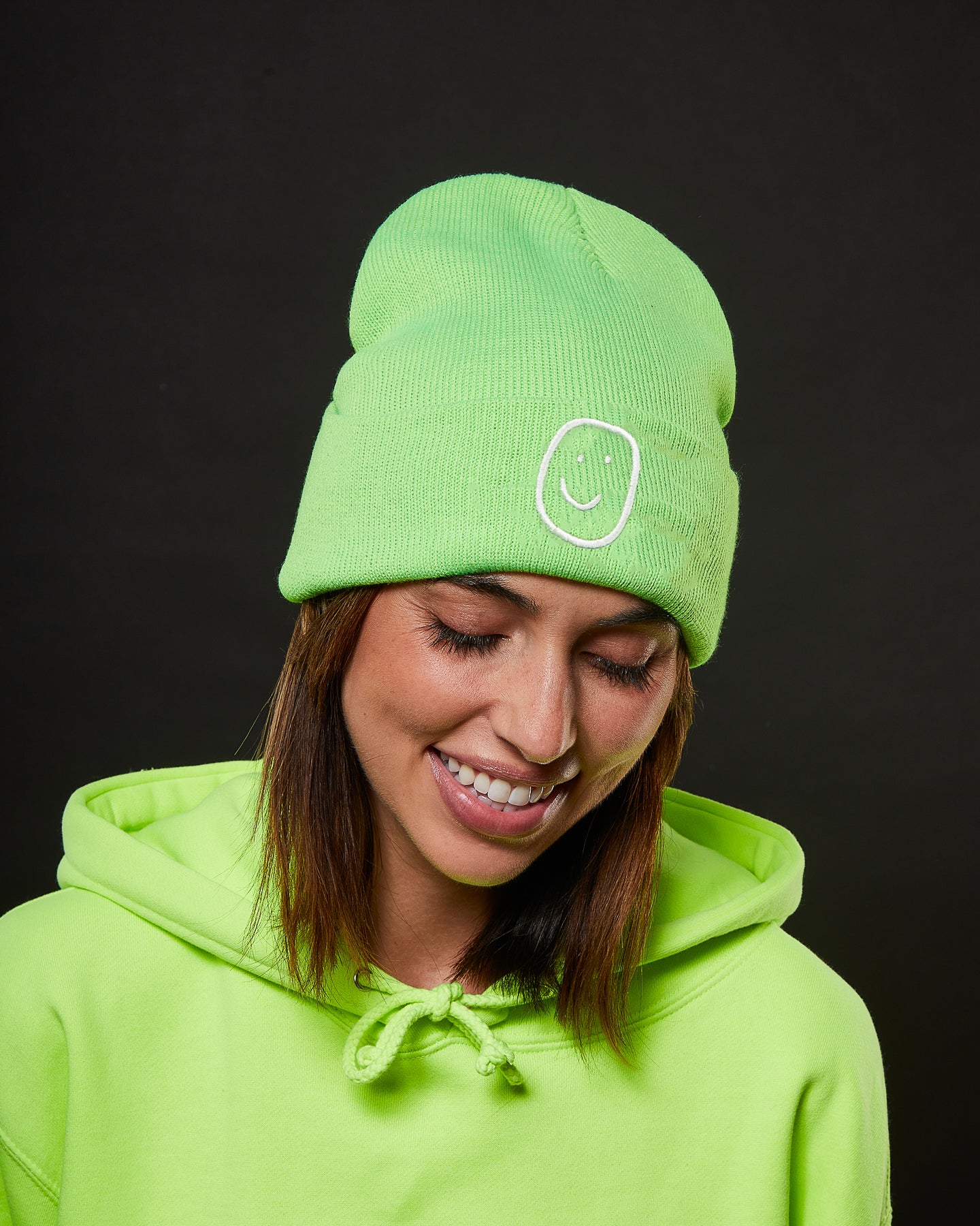 Happiness Beanie - Neon