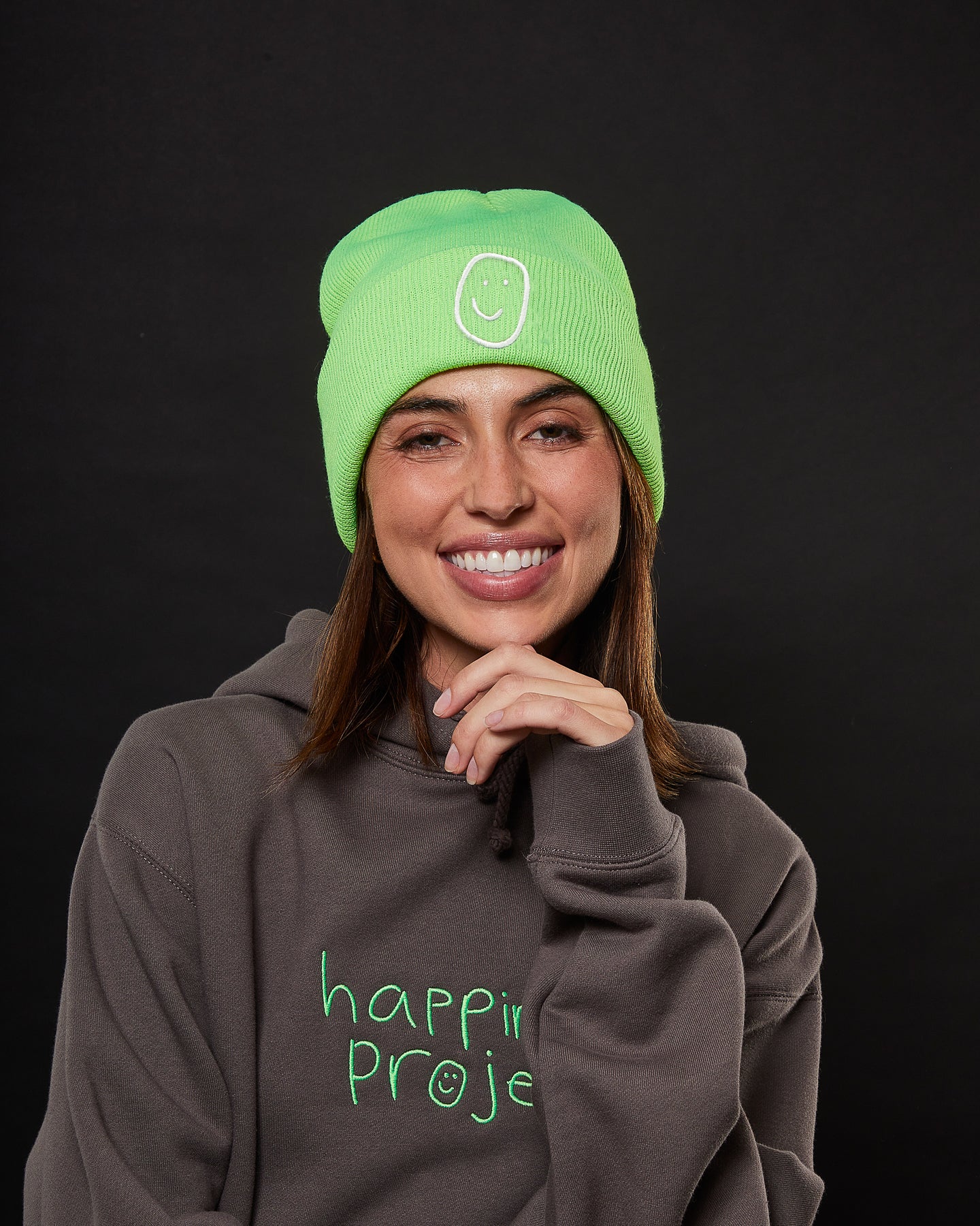 Happiness Beanie - Neon