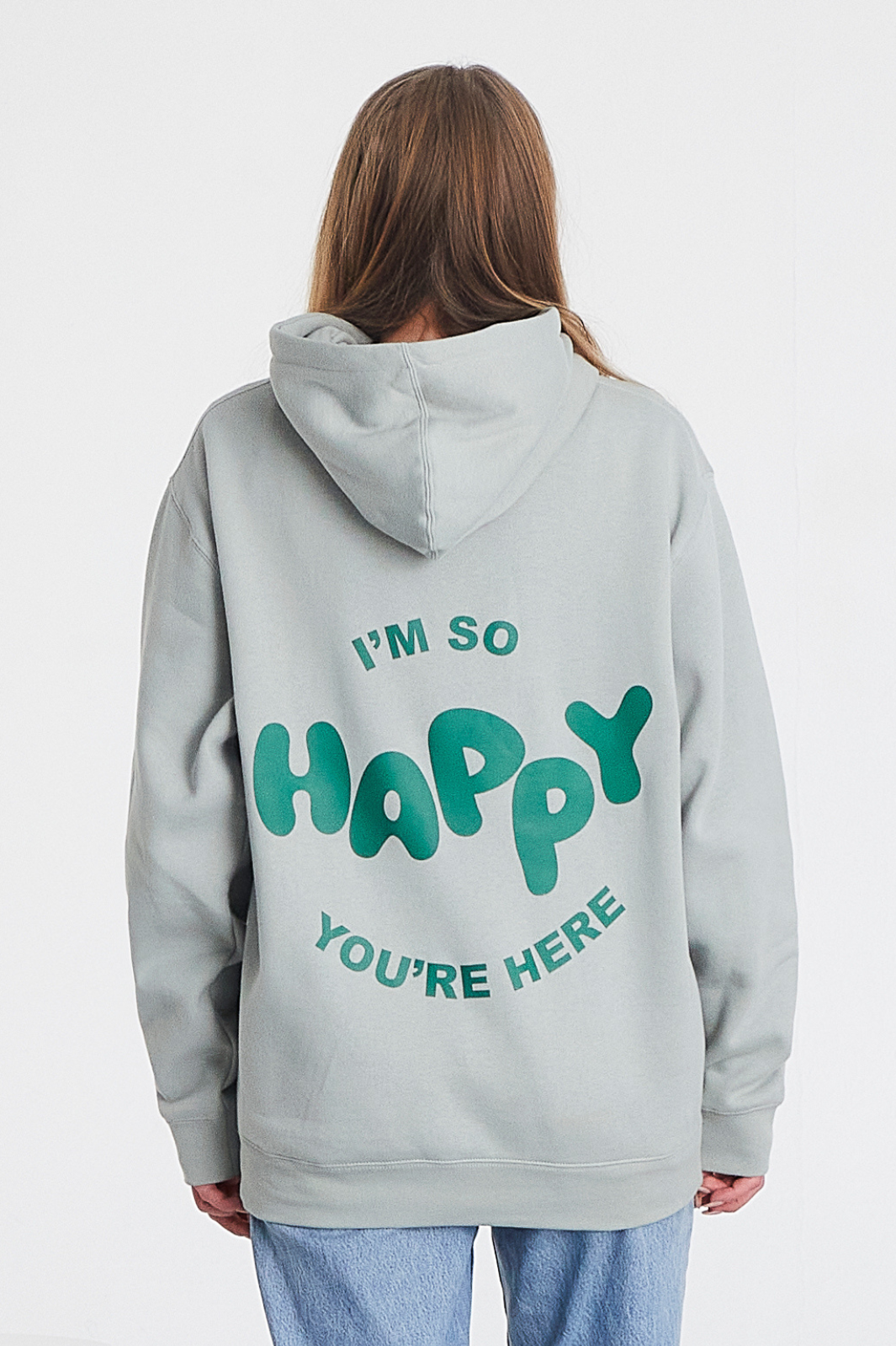 Happy You're Here Hoodie - Matcha