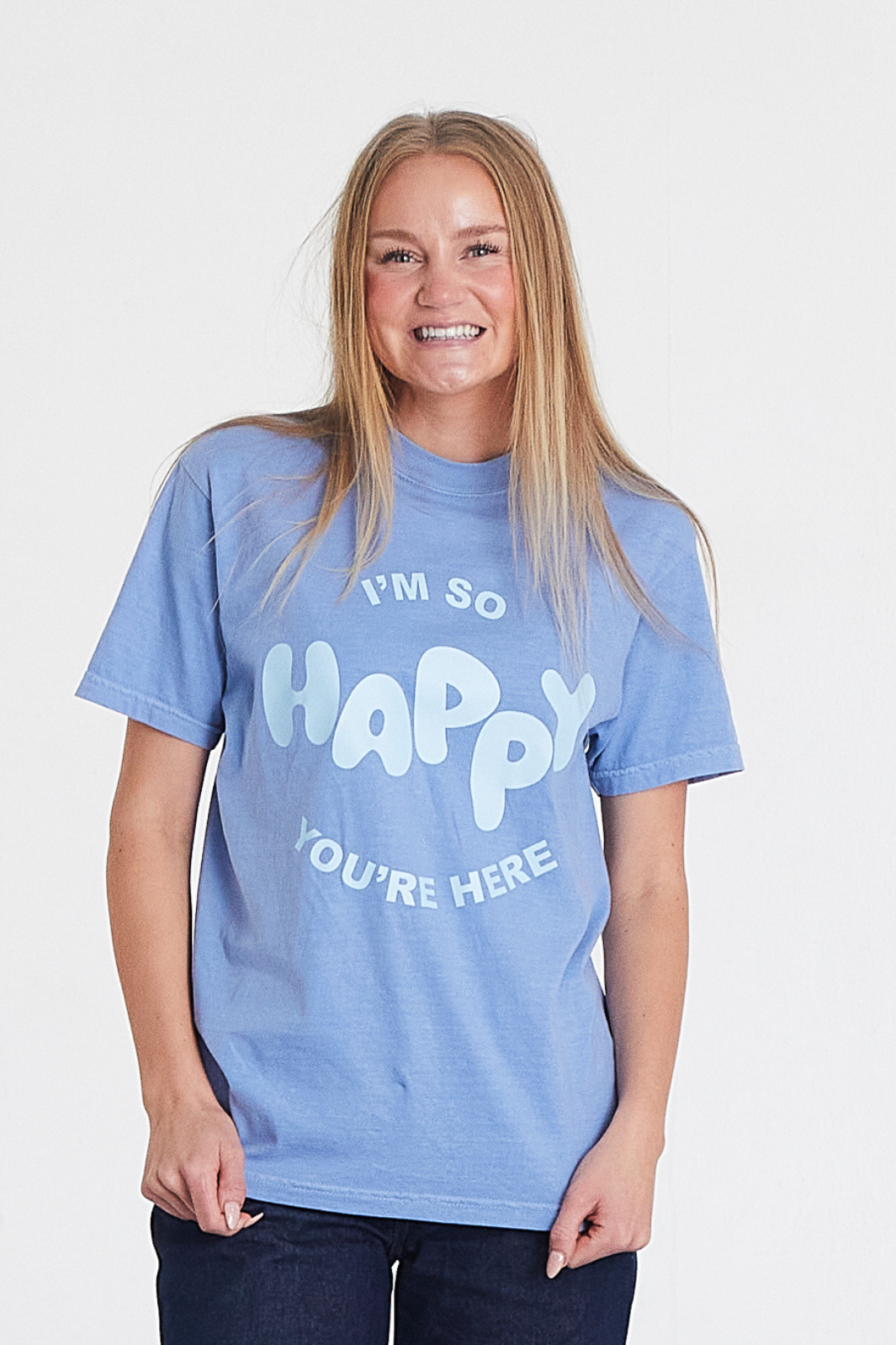 Happy You're Here T-Shirt - Blue