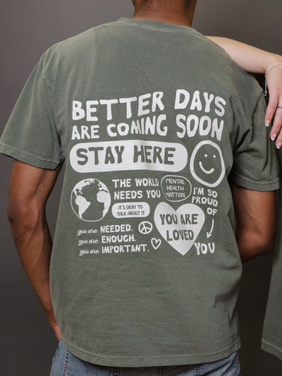 Better Days T-shirt #color_mossy-green